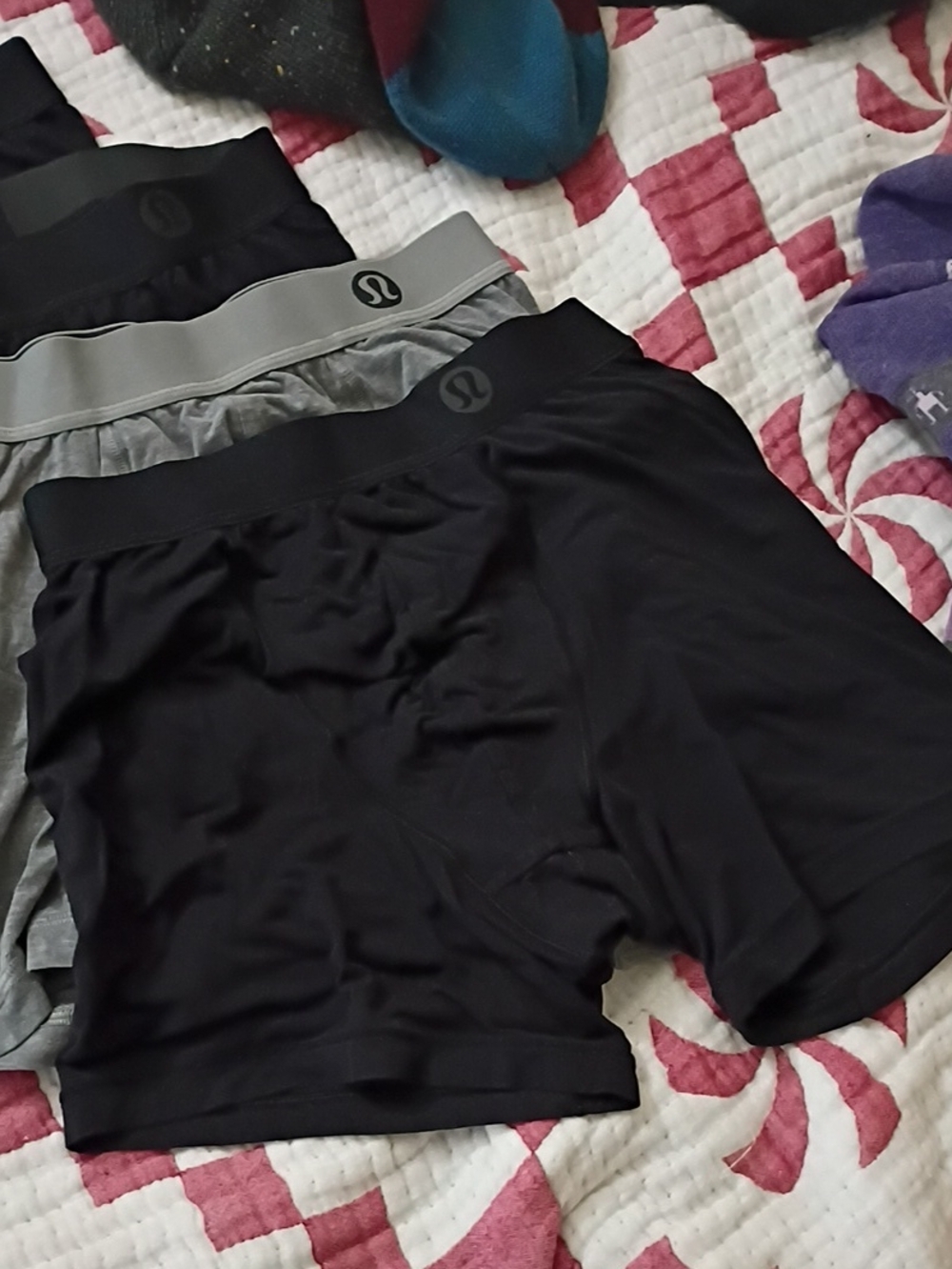 lululemon athletica Black and Gray Men’s Boxer Briefs Lot of 4